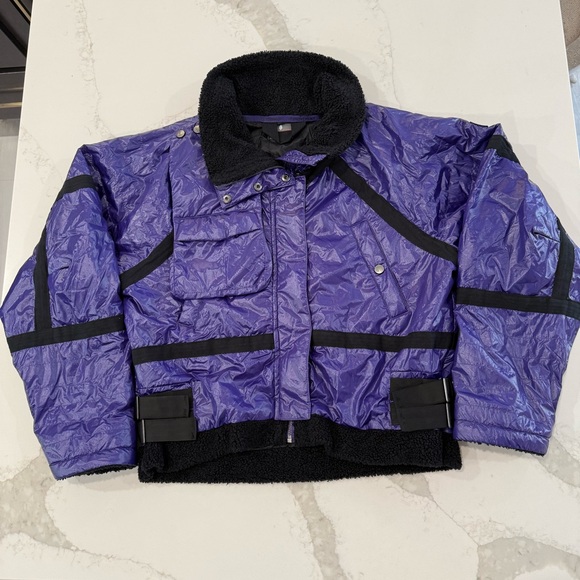 free people movement Jackets & Blazers - Free People Movement Vagabond Fleece Bomber Jacket Women’s XS Purple Packable